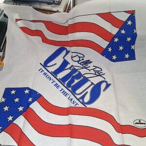 Billy Ray Cyrus Achy 1993 It Won't Be the Last Tour Bandana Handkerchief Durag